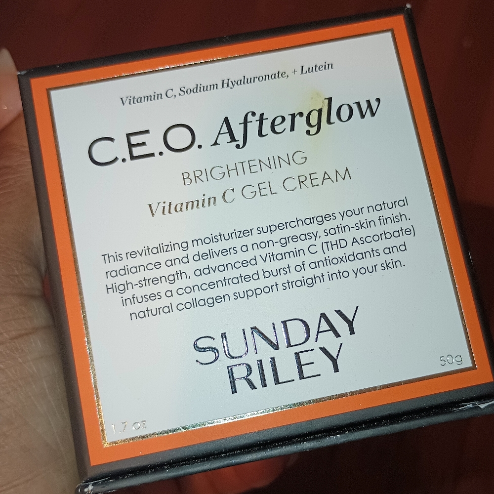 Sunday Riley C.E.O. Afterglow Brightening Vitamin C Cream Face Moisturizer, 1.7